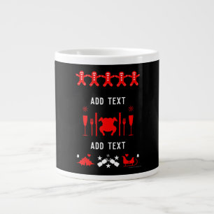 Ugly xmas office party sweater large coffee mug
