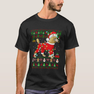 Ugly Xmas Santa Costume Poodle Dog Christmas T-Shirt
