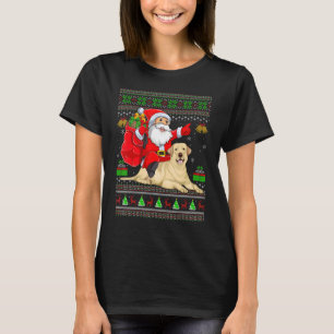Ugly Xmas Santa Riding Labrador Retriever Dog Chri T-Shirt