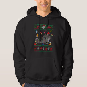 Ugly Xmas Sweater Animals Lights Christmas Chinchi