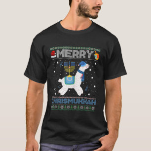 Ugly Xmas Sweater Merry Chrismukkah Cute Llama In