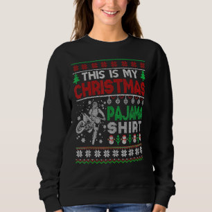 Ugly Xmas Sweater Motocross Dirtbike Christmas For