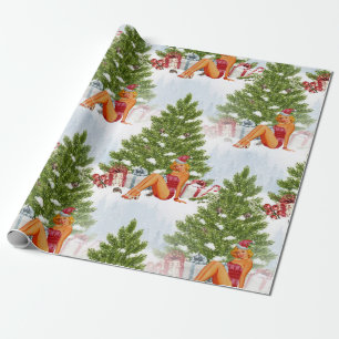 ugly xmas sweater pin up wrapping paper