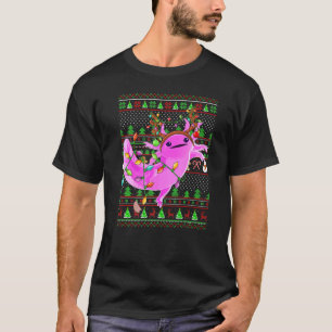 Ugly Xmas Sweater Style Lighting Axolotl Christmas