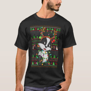 Ugly Xmas Sweater Style Lighting Badger Christmas