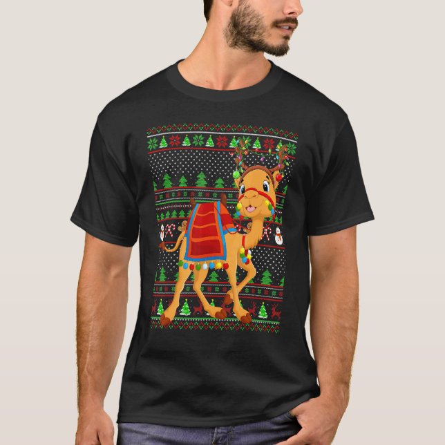Ugly Xmas Sweater Style Lighting Camel Christmas (Front)