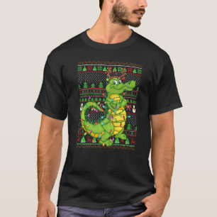 Ugly Xmas Sweater Style Lighting Crocodile Christm