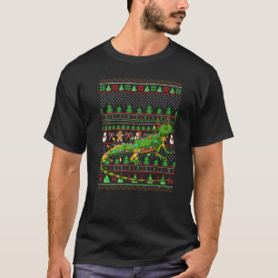 Ugly Xmas Sweater Style Lighting Gecko Lizard Chri