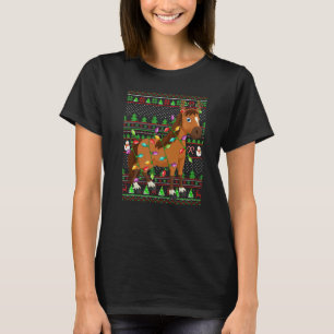 Ugly Xmas Sweater Style Lighting Horse Christmas