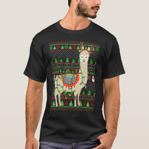 Ugly Xmas Sweater Style Lighting Llama Christmas