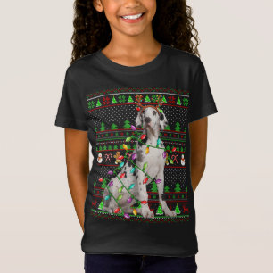 Ugly Xmas Sweater Style Lights Great Dane Dog Chri