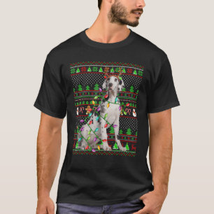 Ugly Xmas Sweater Style Lights Great Dane Dog Chri