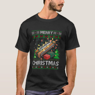 Ugly Xmas Sweater Style Musical Harmonica Christma