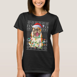 Ugly Xmas Sweater Style Santa American Bulldog Chr