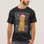 Ugly Xmas Sweater Style Santa Goldendoodle Dog Chr<br><div class="desc">Ugly Xmas Sweater Style Santa Goldendoodle Dog Christmas</div>