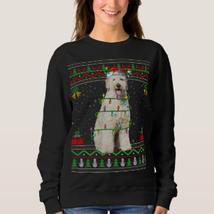 Ugly Xmas Sweater Style Santa Labradoodle Dog Chri