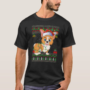 Ugly Xmas Sweater Style Santa Welsh Corgi Dog Chri