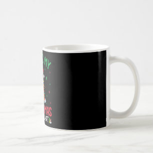 Ugly Xmas Tree Lights Santa Collie Dog Christmas P Coffee Mug