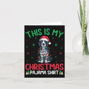 Ugly Xmas Tree Santa English Pointer Dog Christmas Card