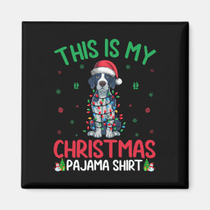 Ugly Xmas Tree Santa English Pointer Dog Christmas Magnet