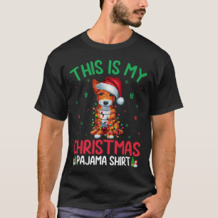 Ugly Xmas Tree Santa Toy Fox Terrier Dog Christmas T-Shirt