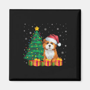 Ugly Zuchon Santa Hat Christmas Lights Dog Lover X Magnet