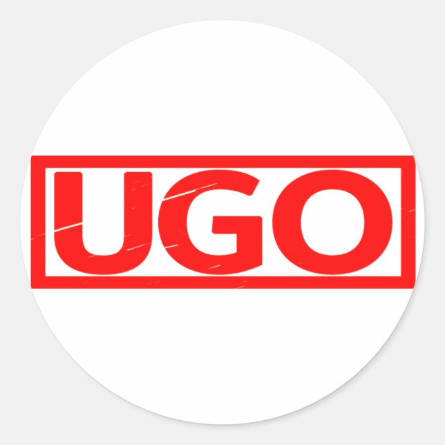 Ugo Stamp Classic Round Sticker (Front)