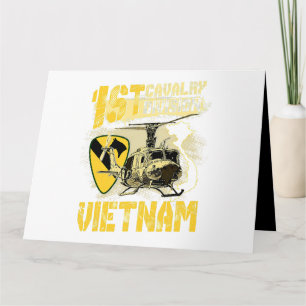 Uh1 Huey Helicopter 1st Cavalry Division Vietnam V Card
