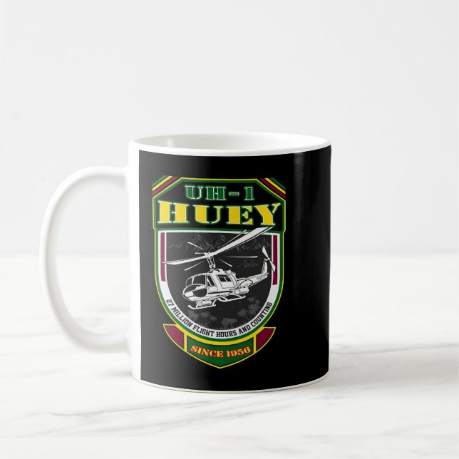 UH1 Huey Since 1956 Vietnam Veteran Pilot 334 Coffee Mug (Left)