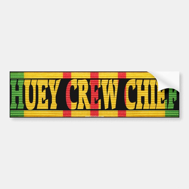 UH-1 Huey Crew Chief Vietnam Service Medal Sticker (Front)