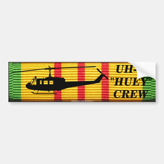 UH-1 "Huey" Crew - VSM Ribbon Bumper Sticker (Front)