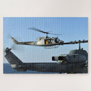 UH-1N Huey Approaches USS Comstock Jigsaw Puzzle