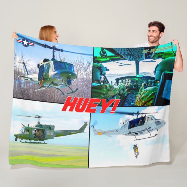 UH-1N IROQUOIS "HUEY" FLEECE BLANKET (In Situ)