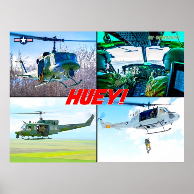 UH-1N IROQUOIS "HUEY" POSTER (Front)