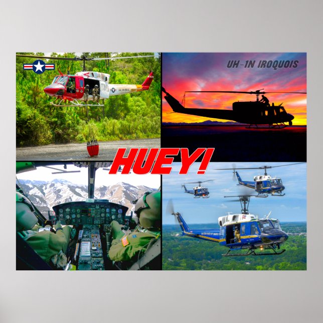 UH-1N IROQUOIS "HUEY" POSTER (Front)