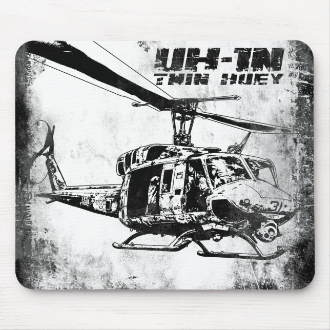 UH-1N Twin Huey Mouse Mat (Front)