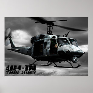 UH-1N Twin Huey Poster