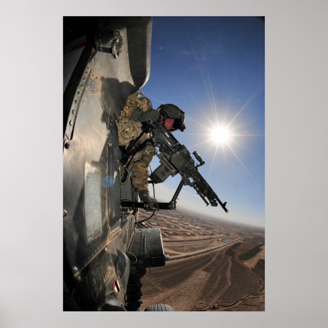 UH-60 Black Hawk Helicopter Gunner Poster (Front)