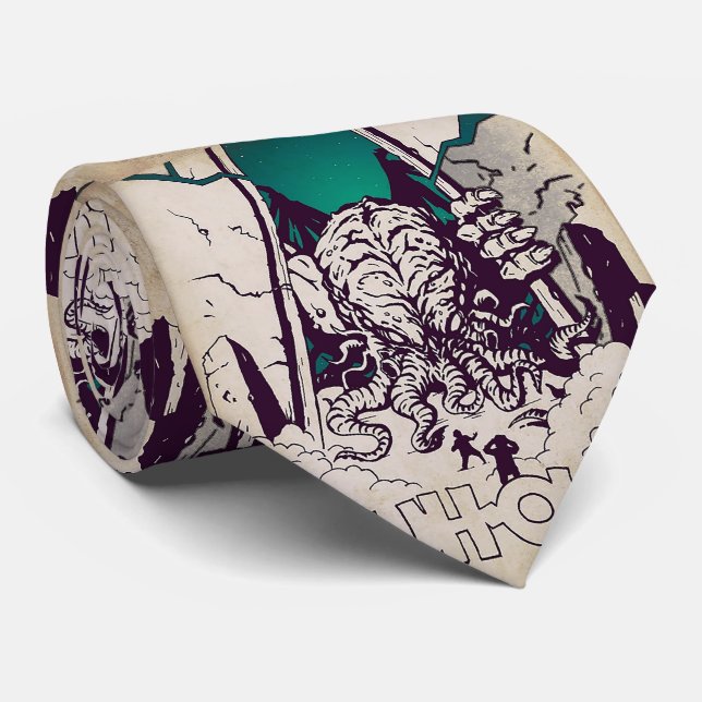 Uh-Oh Cthulhu Monster Tie (Rolled)