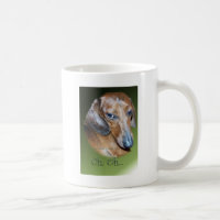 Uh Oh Dauchsund Green Background