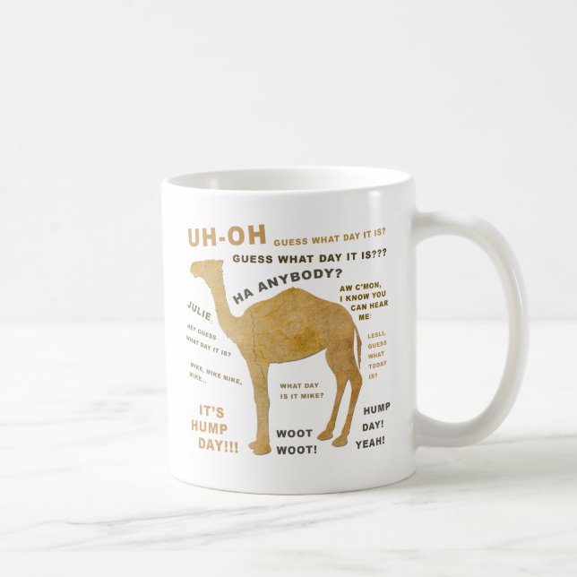 Uh Oh Guess What Day it Is? HUMP DAY!!! WOOT! Coffee Mug (Right)