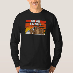 Uh Oh Stinky Cute Monkey For Men Women Animal 2 T-Shirt