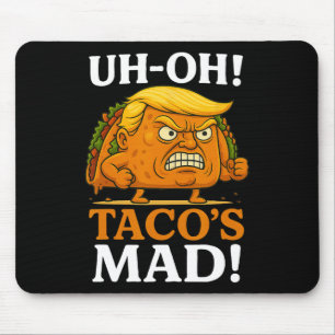 Uh Oh Taco's Mad Orange Faced Taco Mouse Mat