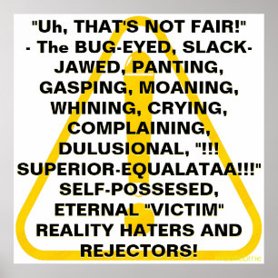 "Uh, THAT'S NOT FAIR!" Poster