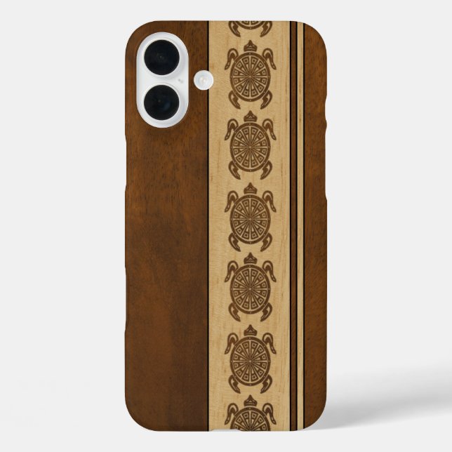 Uhane Honu Faux Wood Hawaiian Turtle Case-Mate iPh Case-Mate iPhone Case (Back)