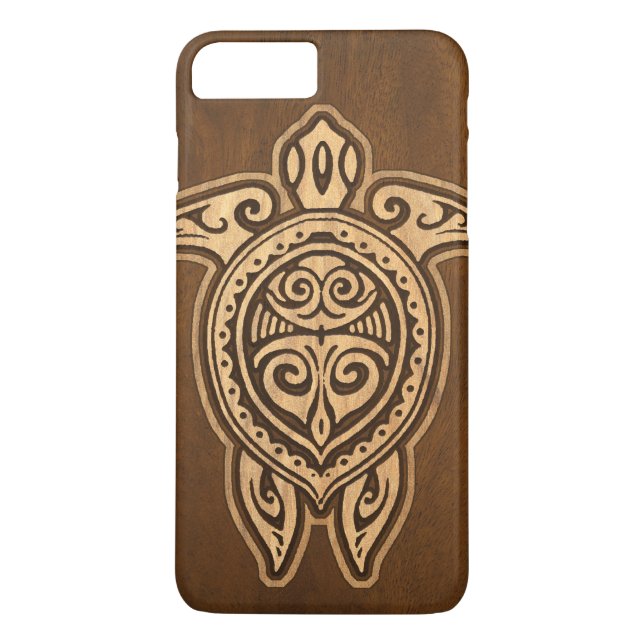 Uhane Honu Faux Wood Hawaiian Turtle Case-Mate iPhone Case (Back)