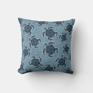 Uhane Honu Hibiscus Batik Hawaiian Turtle Cushion