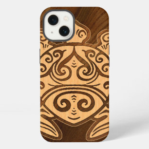 Uhane u’i Honu Faux Wood Hawaiian Turtle iPhone 13 Case