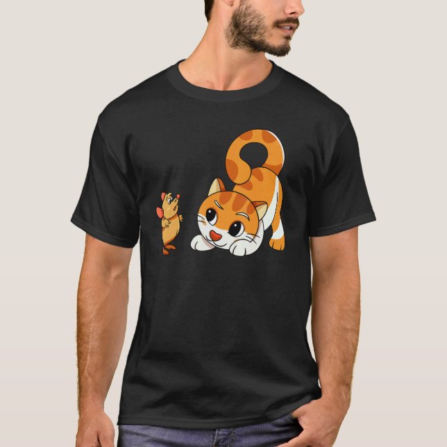 Uhh   Woof  Cat And Mouse  Dog  2 T-Shirt (Front)