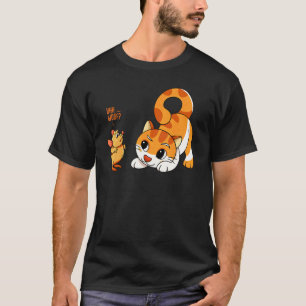 Uhh Woof Cat And Mouse Dog T-Shirt